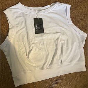 White cropped tank
